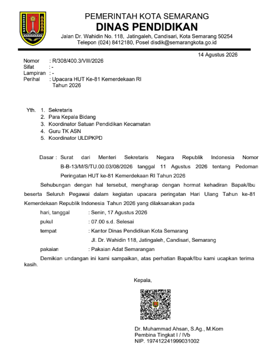 Upacara HUT Ke-81 Kemerdekaan RI  Tahun 2026
